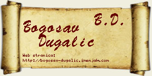 Bogosav Dugalić vizit kartica
